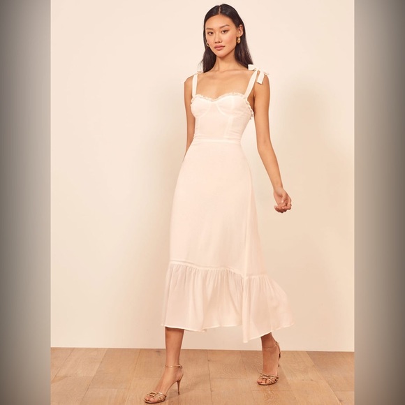 SOLD NWT Reformation Nikita dress in Ivory - Picture 3 of 8